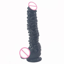 Load image into Gallery viewer, FAAK Long big silicone dildo realistic penis suction deep texture sex toys for women masturbator extreme stimulate anal massage