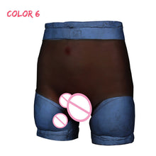 Load image into Gallery viewer, Eyung Silicone Dildos Pants For Men Male Super Realistic Flexible Penis Adult Toy Anal Plug G Spot Dildo Shorts
