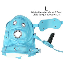 Load image into Gallery viewer, PU Leather SM Bondage Hood Cover Open Mouth Plug Gag Fetish Restraint Mask Couples Women Men BDSM Flirting Adult Game Sex Toys
