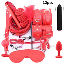 Load image into Gallery viewer, Adult Products BDSM Sex Set  Anal Plug Dildo Vibrator Sex Toys for Woman Metal Butt Plug Handcuffs Whip Gag Sex Toy Adults Game
