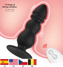 Load image into Gallery viewer, Remote Control Anal Plug Bead Dildo Vibrator Suction Cup Butt Plug Male prostate Massager Vibrator Waterproof Sex Toys
