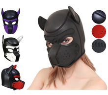 Load image into Gallery viewer, Sexy Cosplay Role Puppy Hood Play Dog Full Head Mask Removeable BDSM Bondage Toy Sex Cosplay Mask Fetish Hood Pet Role Play
