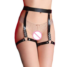 Load image into Gallery viewer, Sexy 2 PCS Leather Harness Women Erotic Lingerie Garter Belt Body Women Bra Chest Sexe Waist Belts Body Bondage Cage Suspenders
