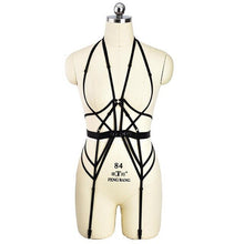 Load image into Gallery viewer, Harajuku Punk Pentagram Body Harness Belt Sexy Pentagram Body Cage Garter Belt Women Gothic Harness Bodysuit Set Tops Bondage
