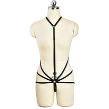 Load image into Gallery viewer, Harajuku Punk Pentagram Body Harness Belt Sexy Pentagram Body Cage Garter Belt Women Gothic Harness Bodysuit Set Tops Bondage
