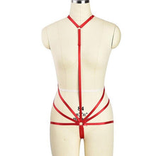 Load image into Gallery viewer, Harajuku Punk Pentagram Body Harness Belt Sexy Pentagram Body Cage Garter Belt Women Gothic Harness Bodysuit Set Tops Bondage
