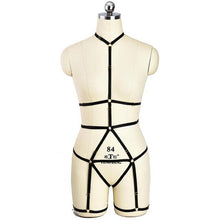 Load image into Gallery viewer, Harajuku Punk Pentagram Body Harness Belt Sexy Pentagram Body Cage Garter Belt Women Gothic Harness Bodysuit Set Tops Bondage
