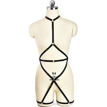 Load image into Gallery viewer, Harajuku Punk Pentagram Body Harness Belt Sexy Pentagram Body Cage Garter Belt Women Gothic Harness Bodysuit Set Tops Bondage
