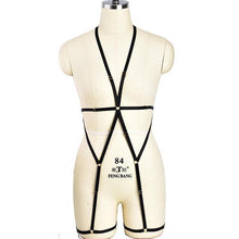 Load image into Gallery viewer, Harajuku Punk Pentagram Body Harness Belt Sexy Pentagram Body Cage Garter Belt Women Gothic Harness Bodysuit Set Tops Bondage
